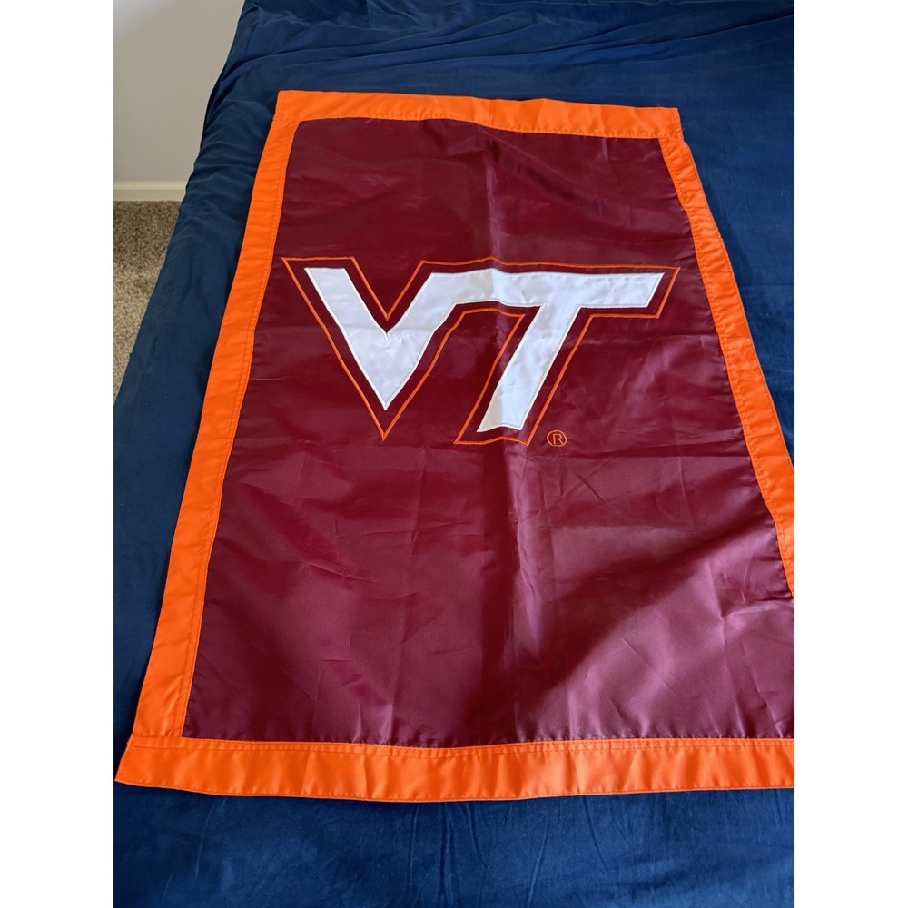 Virginia Tech Flag VT Embroidered Flag NCAA